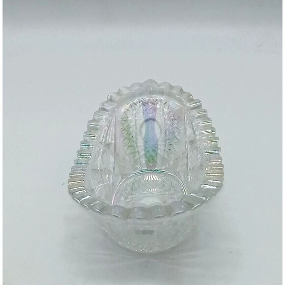 Vintage LE Smith Iridescent Carnival Glass 7" Relish Candy Nut Dish - Picture 2 of 8